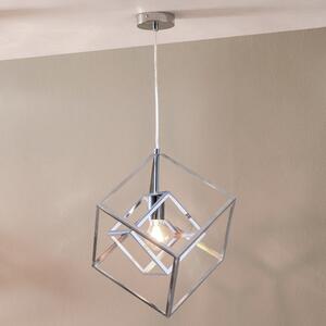 Alessio Nickel Metal Cube Pendant Light