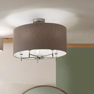 Plaza Silver Semi Flush Ceiling Light