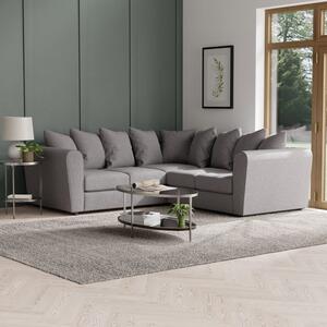 Blake Curved Arm Soft Texture Large Corner Sofa