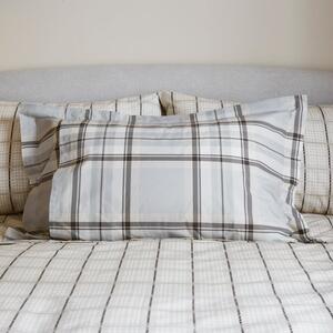 Piper Checked Grey Oxford Pillowcase