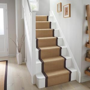 Herringbone Jute Border Stair Runner