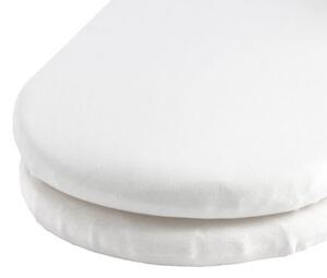 Pack of 2 Jersey White Moses Basket Fitted Sheet