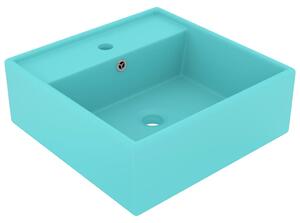 Luxury Basin Overflow Square Matt Light Green 41x41 cm Ceramic