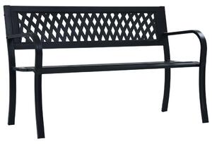 Garden Bench 125 cm Black Steel