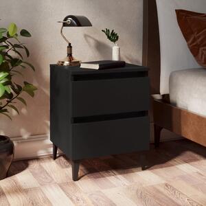 Bed Cabinet Black 40x35x50 cm Engineered Wood