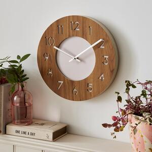 Dark Oak Effect Wall Clock