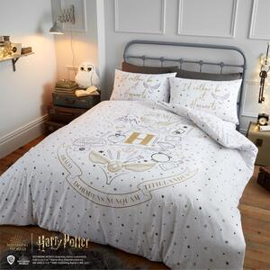 Harry Potter Hogwarts White Duvet Cover and Pillowcase Set