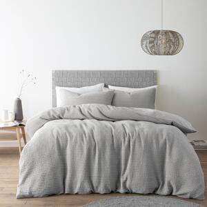 Amberley Waffle Cotton Duvet Cover and Pillowcase Set