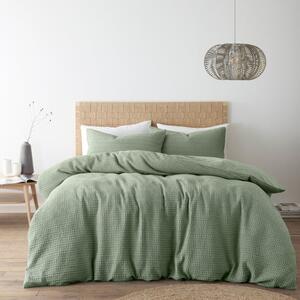 Amberley Waffle Cotton Duvet Cover and Pillowcase Set