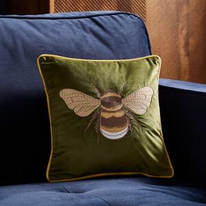 Embroidered Bee Cushion