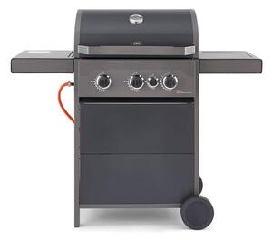 Tower Stealth 3000 Three Burner Gas BBQ with Side Burner, Grey Steel