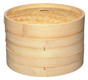 KitchenCraft World of Flavours Oriental Two Tier Bamboo Steamer, 25cm