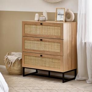 Hollis 3 Drawer Chest, Oak