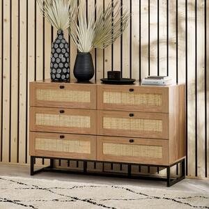 Hollis 6 Drawer Chest, Oak