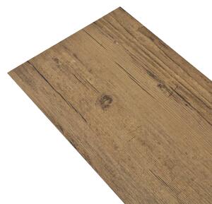 Non Self-adhesive PVC Flooring Planks 5.26 m² 2 mm Walnut Brown