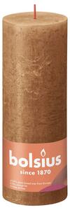 Bolsius Rustic Pillar Candles Shine 4 pcs 190x68 mm Spice Brown