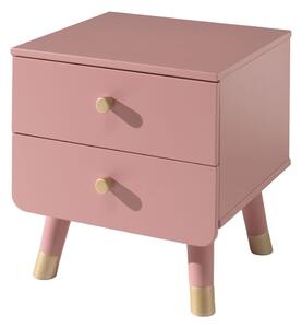 Vipack Nightstand Billy 2-drawer Wood Terra Pink