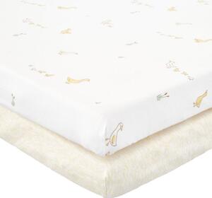 Pack of 2 Jersey Yellow Ducks Fitted Sheets