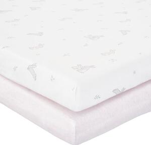 Pack of 2 Jersey Pink Bunny Fitted Sheets