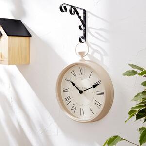Cream Vintage Pocket Watch Indoor Outdoor Wall Clock