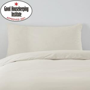 Non Iron Plain Dye Kingsize Pillowcase Pair