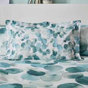 Watercolour Circles Teal Oxford Pillowcase