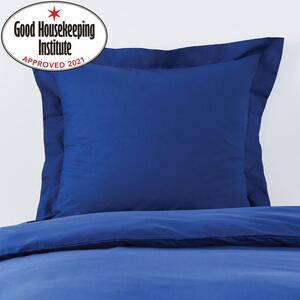 Non Iron Navy Continental Square Pillowcase