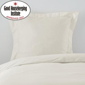 Non Iron Plain Dye Ivory Continental Square Pillowcase