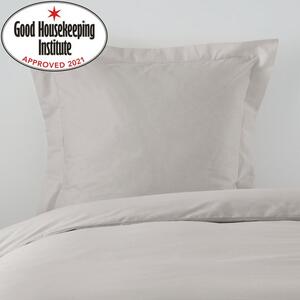 Non Iron Plain Dye Silver Continental Square Pillowcase