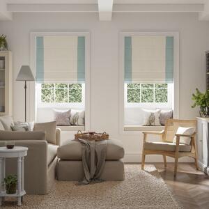Luna Bordered Blackout Roman Blind