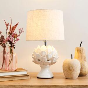 Dorma Brimstage Artichoke Linen Shade Table Lamp