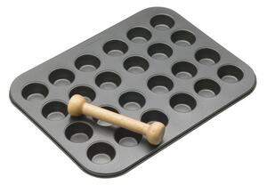 MasterClass Non Stick 24 Cup Mini Tart Tin with Tamper 35cm x 27cm