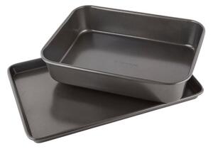 MasterClass Non Stick Twin Pack Roast Pan and Bake Pan