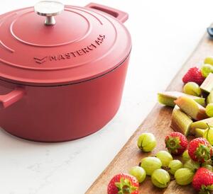 MasterClass Non-Stick Cast Aluminium 20cm Casserole Dish, 2.5L