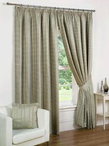Vancouver Lined Ready Made Pencil Pleat Curtains Natural