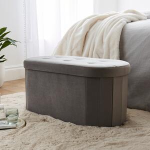 Velvet Lozenge Ottoman