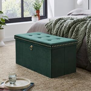 Velvet Rectangular Ottoman