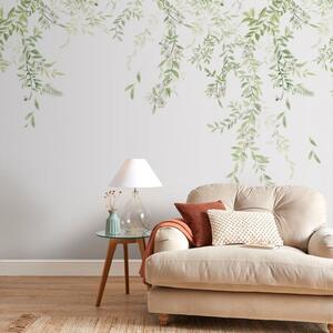 Leaf Trail Green Wall Mural