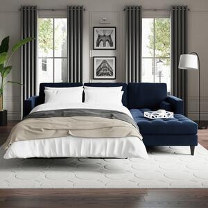 Zoe 4 Seater Corner Double Sofa Bed, Velvet