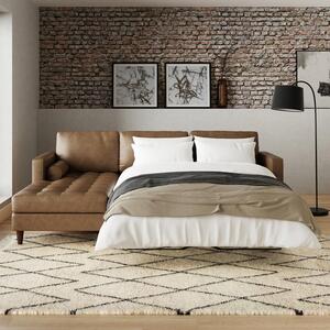 Zoe Faux Leather 4 Seater Corner Double Sofa Bed