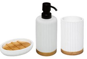 Modern Bamboo 3 Piece Bathroom Accessories Set