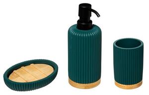 Modern Bamboo 3 Piece Bathroom Accessories Set