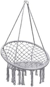 Costway Hammock Swing Chair with Metal Rings (Stand not Included)-Grey