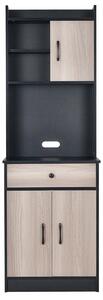 Costway Kitchen Buffet Hutch with Cable Hole and Adjustable Shelves-Black