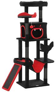 PawHut Gothic Cat Tree, 152 cm Multi-Level Cat Tower for Large Cats with Coffin Bed, Large Condo, for Halloween