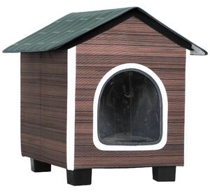 PawHut Insulated Outdoor Cat House, Waterproof Feral Cat Shelter with Elevated Base and Cushion, Red-brown