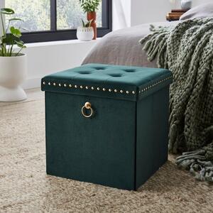 Velvet Cube Ottoman