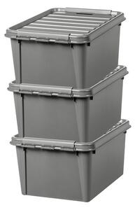 SmartStore Recycled 32L Set of 3 Boxes, Grey