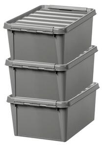 SmartStore Recycled 14L Set of 3 Boxes, Grey