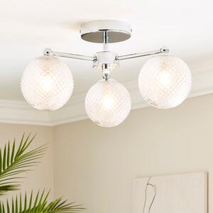 Vaughn 3 Light Semi Flush Ceiling Light